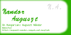 nandor auguszt business card